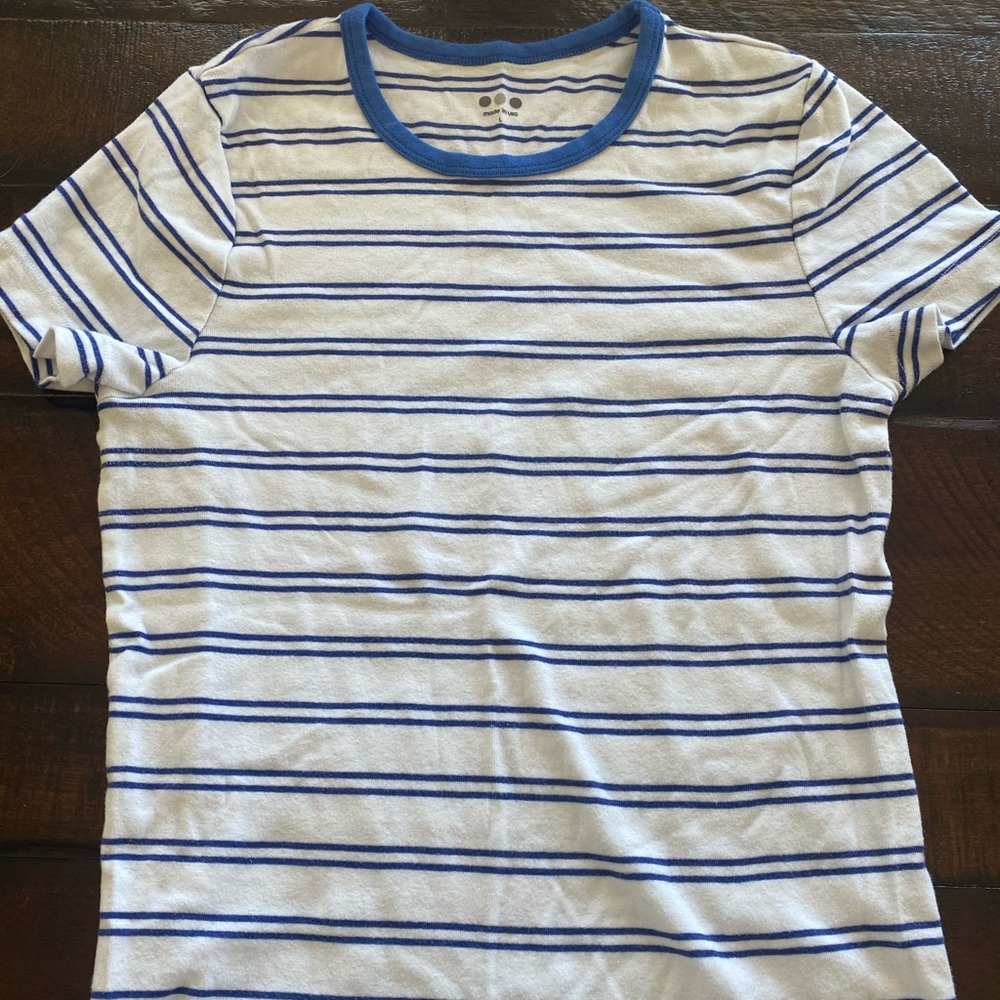 NWOT Three Dots Striped Tee